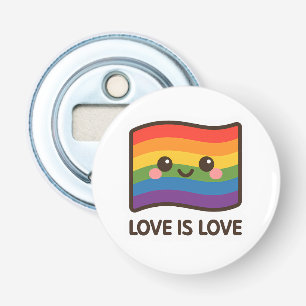 Love is Love – Kawaii Rainbow Design Bottle Opener