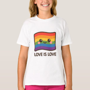 Love is Love – Kawaii Rainbow Design T-Shirt