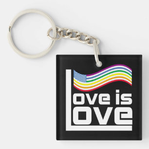 Love is love keychain