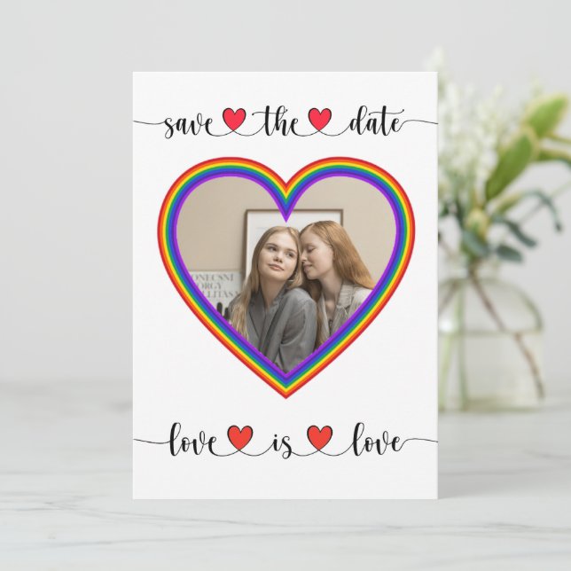 Love is Love Lesbian Enregistrer la carte de date (Debout devant)