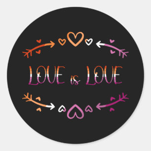 Love is Love Lesbian Pride Month Sticker