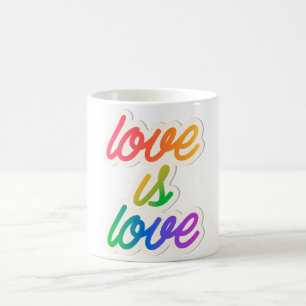 Love Is Love LGBT Coffee Mug – Rainbow Pride Cup 