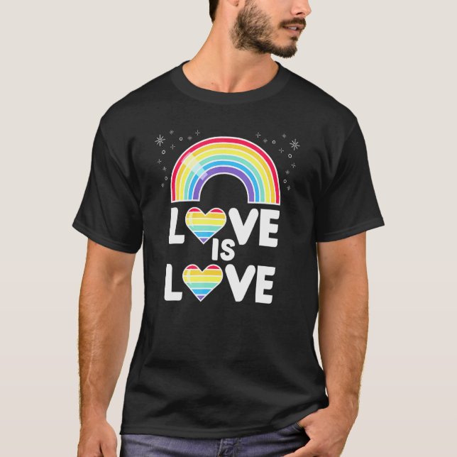 Love is Love LGBT LGBTQ Gay CSD 5 T-Shirt (Front)