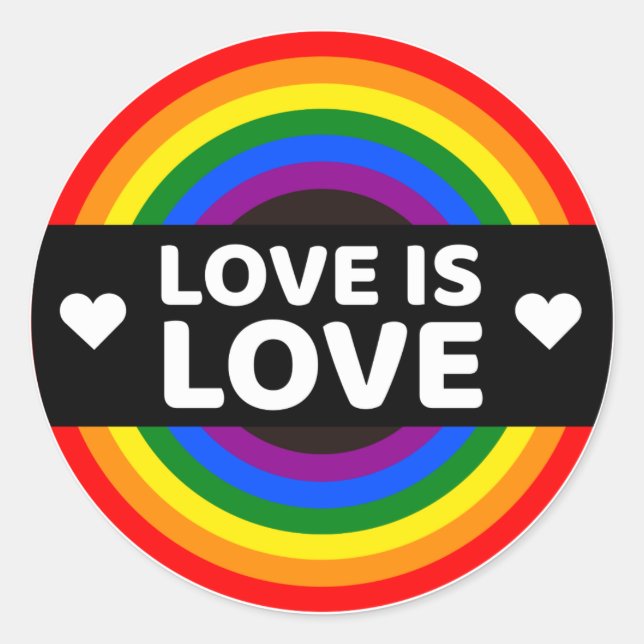 Love is love- LGBT Pride Classic Round Sticker (Front)