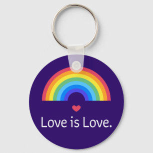 Love is love. LGBT+PRIDE. Queer. Keychain