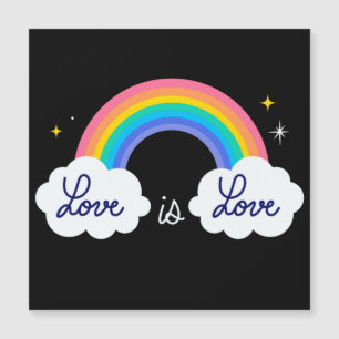 Love is love. LGBT+pride. Rainbow Car Magnet