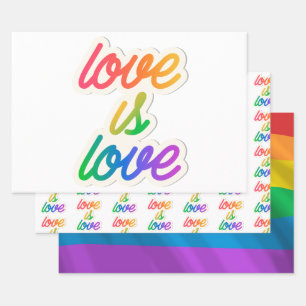 Love Is Love LGBT Wrapping Feuilles papier - Arc-e