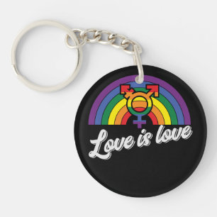 Love Is Love LGBTQ Love Wins Pride Keychain