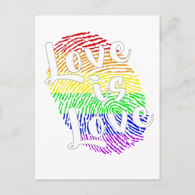 Love is Love | LGBTQ+ Pride Postcard (Front)