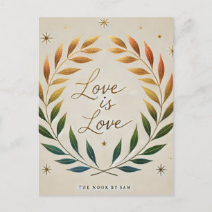 “Love Is Love LGBTQ Pride Postcard” Holiday Postcard