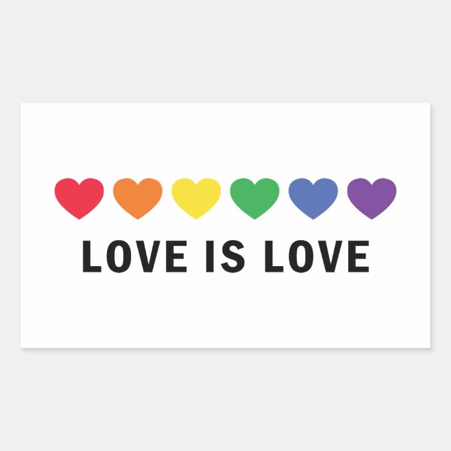 "Love is Love" LGBTQ Pride  Sticker (Front)