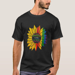 Love Is Love LGBTQ Rainbow Flag Gay Pride Ally Sun T-Shirt