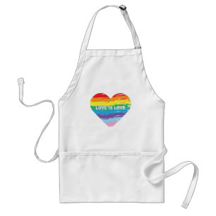 LOVE is Love LGBTQIA Rainbow Flag, Pride Letter Standard Apron