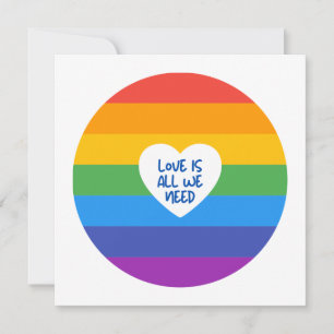 Love is Love, Love is all we need, LGBTQ Pride Card