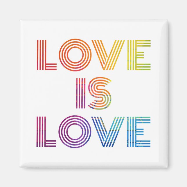 Love is Love | Modern Stripes Magnet (Front)