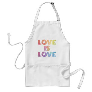 Love is Love   Modern Stripes Standard Apron