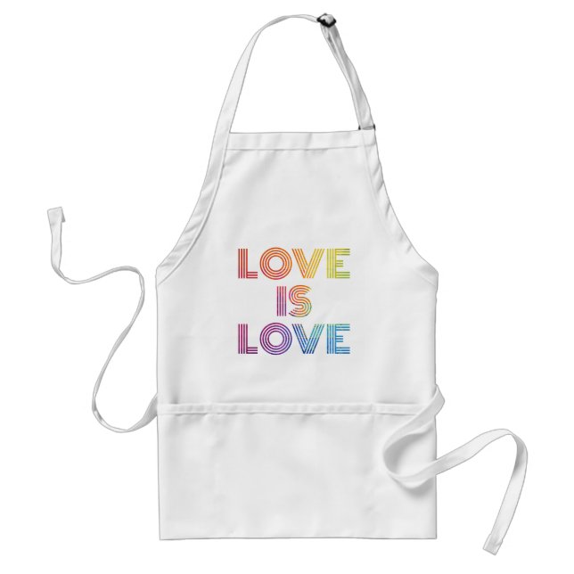 Love is Love | Modern Stripes Standard Apron (Front)