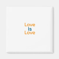 Love is love orange blue colourful pride LGBTQ gay