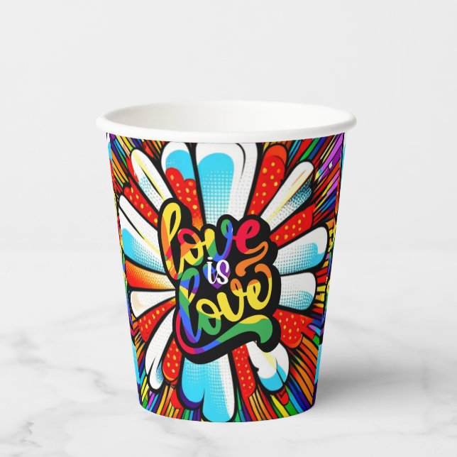 Love is Love Paper Cups (Front)