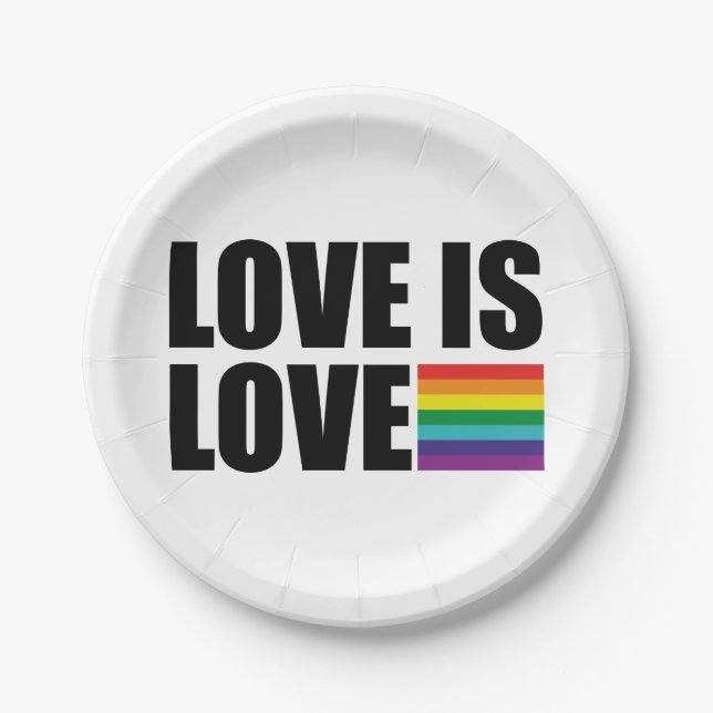 Love is Love Paper Plate (Front)