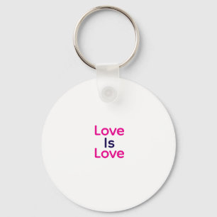 Love is love pink purple colourful pride LGBTQ gay Keychain
