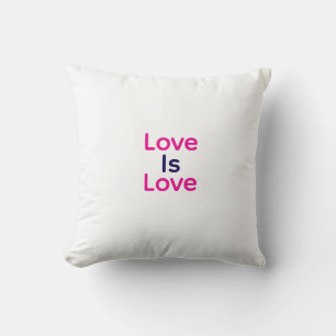 Love is love pink purple colourful pride LGBTQ gay Throw Pillow