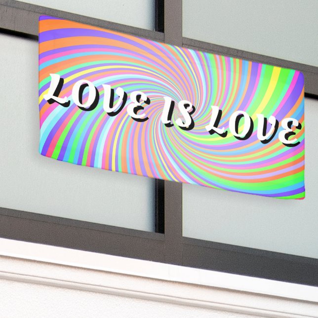 Love Is Love Pride Banner (Outside Building)