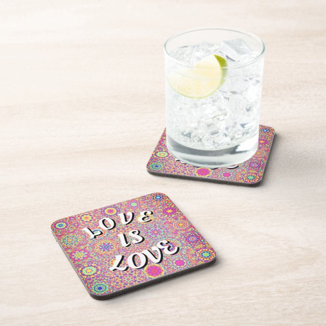 Love Is Love Pride Beverage Coaster (Right Side)