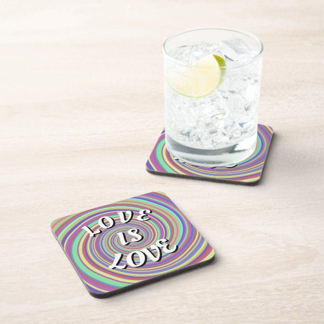 Love Is Love Pride Beverage Coaster (Right Side)