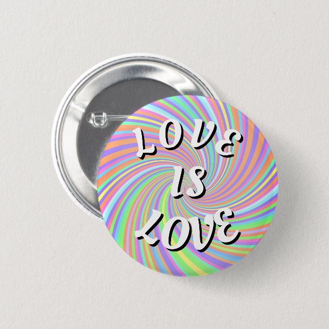 Love Is Love Pride Button (Front & Back)