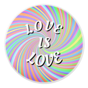 Love Is Love Pride Ceramic Knob