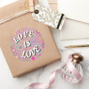 Love Is Love Pride Classic Round Sticker