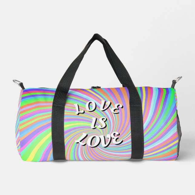 Love Is Love Pride Duffle Bag (Front)
