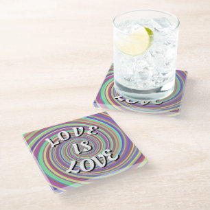 Love Is Love Pride Glass Coaster