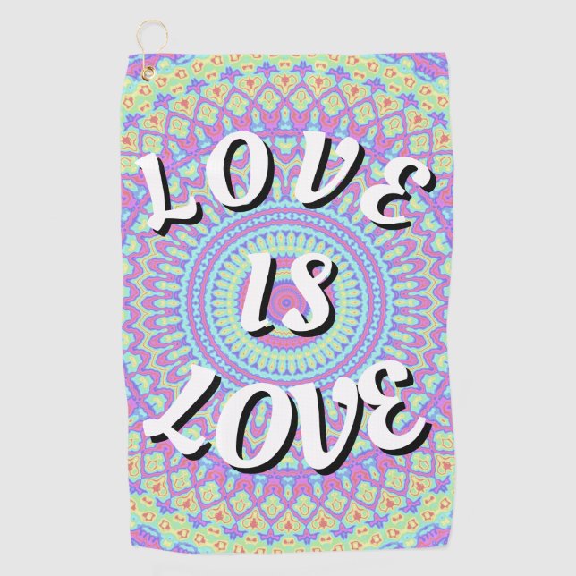 Love Is Love Pride  Golf Towel (Front)