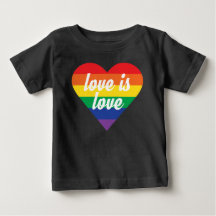 Love is Love Pride Heart Baby Shirt