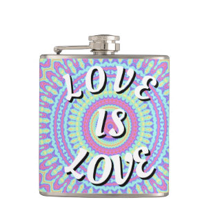Love Is Love Pride Hip Flask