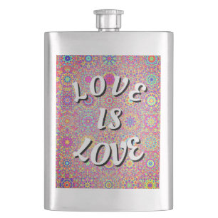 Love Is Love Pride Hip Flask