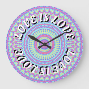 Love Is Love Pride Large Clock