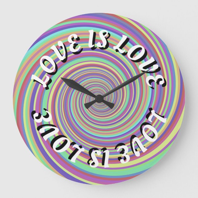 Love Is Love Pride Large Clock (Front)