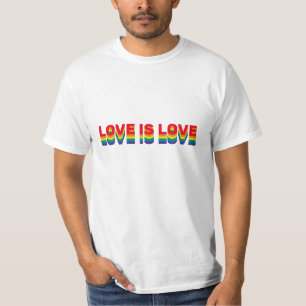 Love is love pride lgbt gay queer retro rainbow T-Shirt