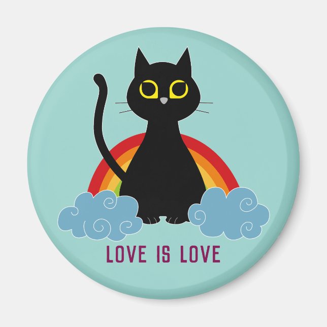 LOVE IS LOVE pride magnet (Front)