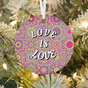 Love Is Love Pride Metal Ornament
