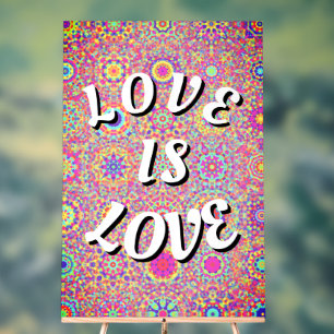 Love Is Love Pride Phone Ring Stand Acrylic Sign