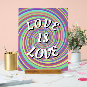 Love Is Love Pride  Phone Ring Stand Acrylic Sign