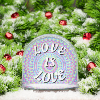 Love Is Love Pride  Phone Ring Stand Snowglobe