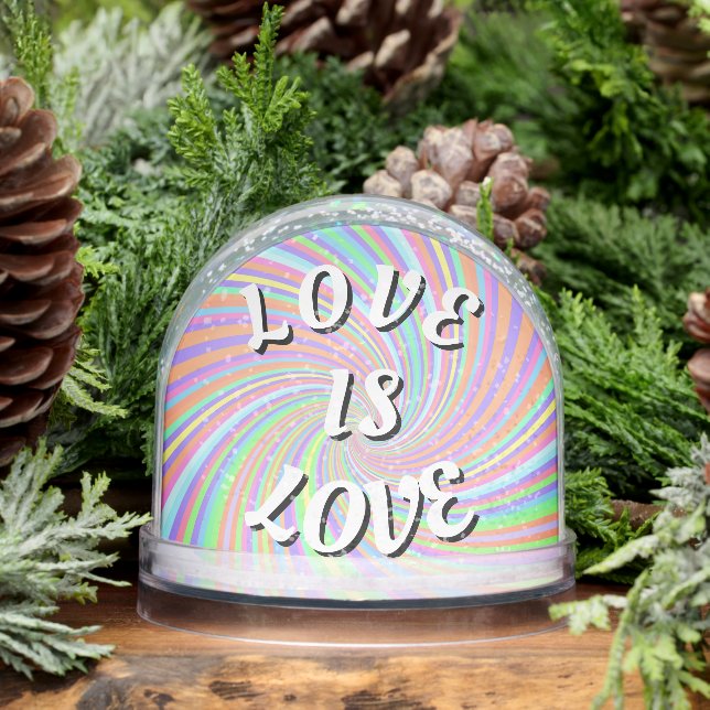 Love Is Love Pride  Phone Ring Stand Snowglobe (Winter)