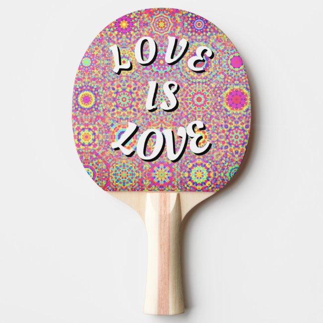 Love Is Love Pride Ping Pong Paddle (Front)