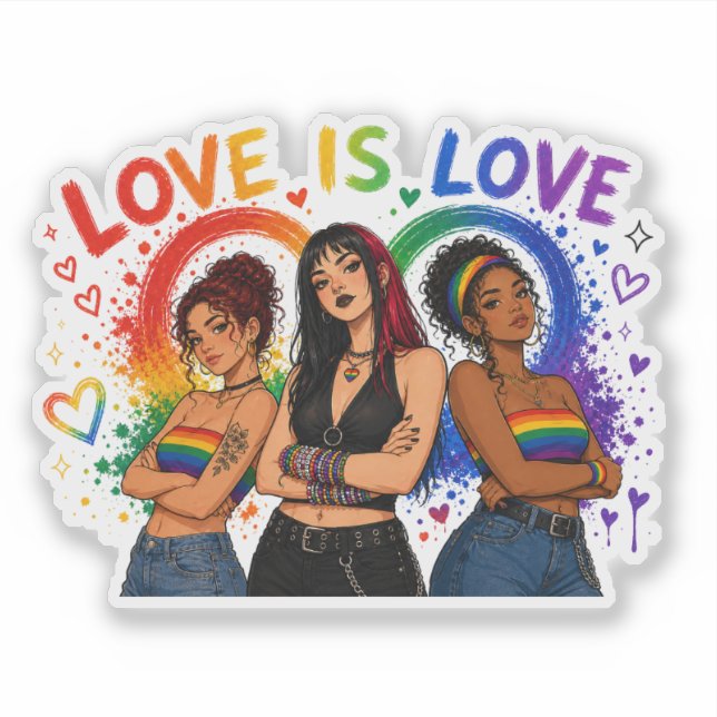Love Is Love Pride Sticker (Front)