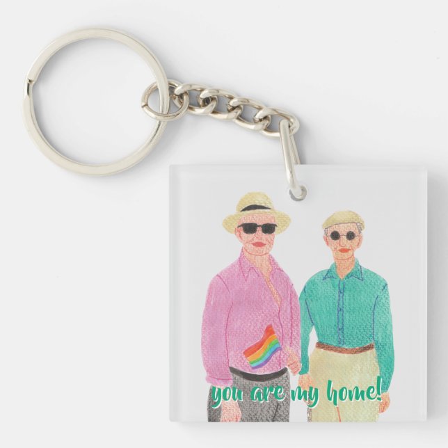 Love is Love Pride Valentine's Day Keychain (Front)
